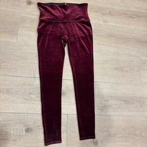 SPANX Kids Velvet Maroon Leggings